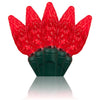 Guirnalda de luces rojas C6 de 100 LED y 10 m con cable verde
