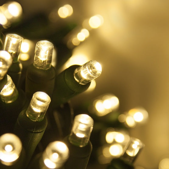 23 PIES 70 LED 5 MM Luces de Cadena Coaxial 4" Espaciado