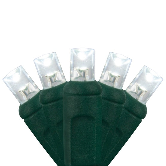 23 PIES 70 LED 5 MM Luces de Cadena Coaxial 4" Espaciado