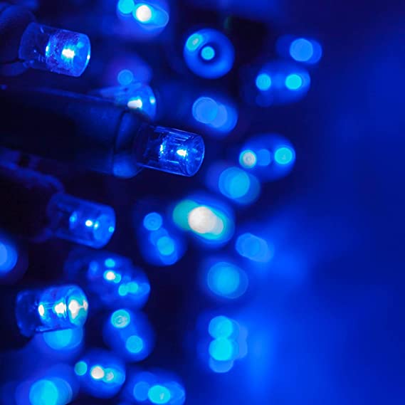 23 PIES 70 LED 5 MM Luces de Cadena Coaxial 4" Espaciado