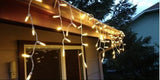 7 FT Icicle 70 LED Warm White Lights With Coaxial White Wire