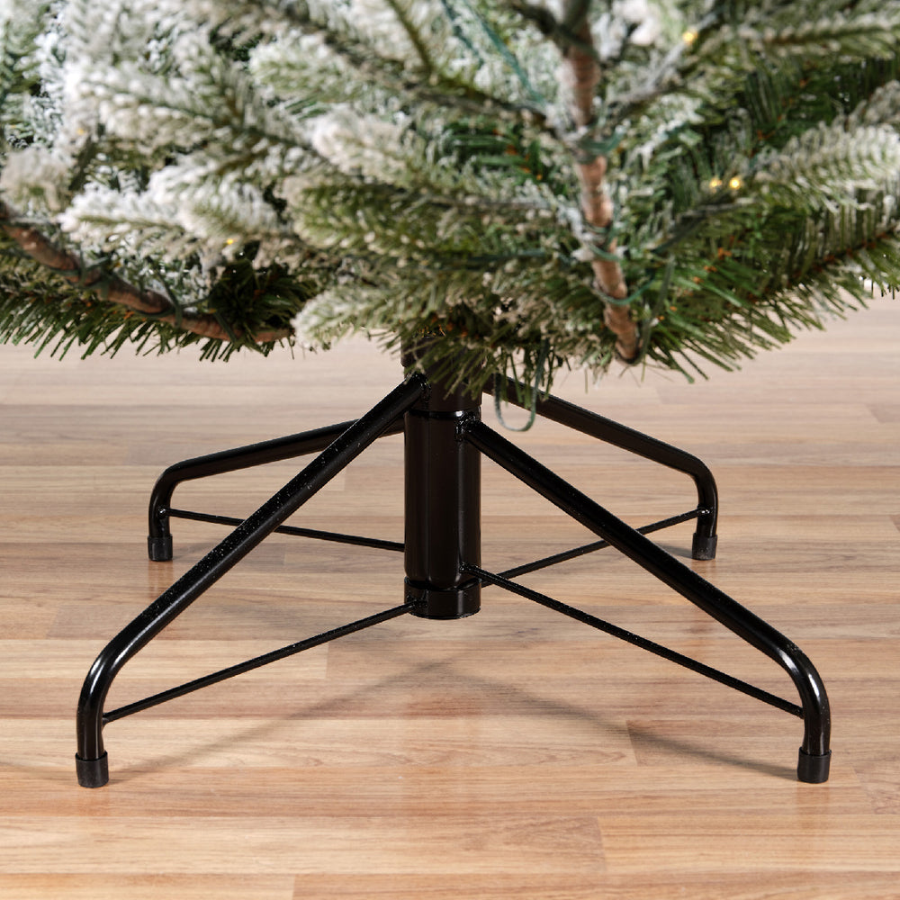 9 FT Norway Spruce Snowy Pre Lit Warm White LED Lights