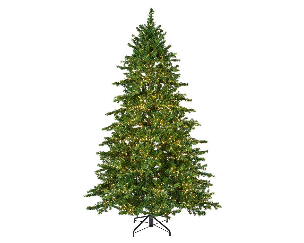 Galloway Spruce Tree Pre Lit Warm White Led Lights With Twinkle Effect