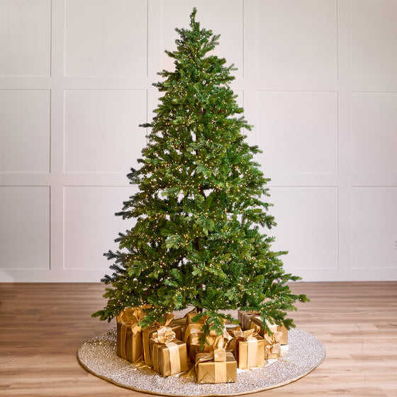 Galloway Spruce Tree Pre Lit Warm White Led Lights With Twinkle Effect