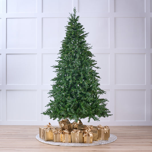 Luces intermitentes y LED de color blanco cálido preiluminadas Montana Fir