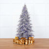 Árbol Silverado con luces LED preiluminadas de color blanco cálido y multicolor