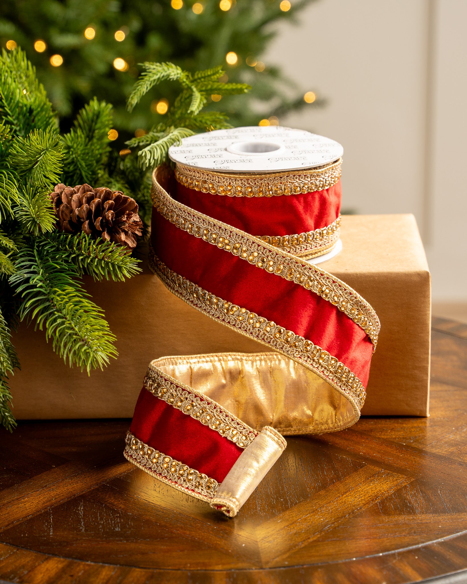 Red And Gold Christmas Ribbon