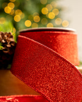 Cinta de malla roja de 2,5" x 10 yardas con respaldo rojo