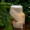 3" X 5YD Gold Beaded Pearl Ribbon