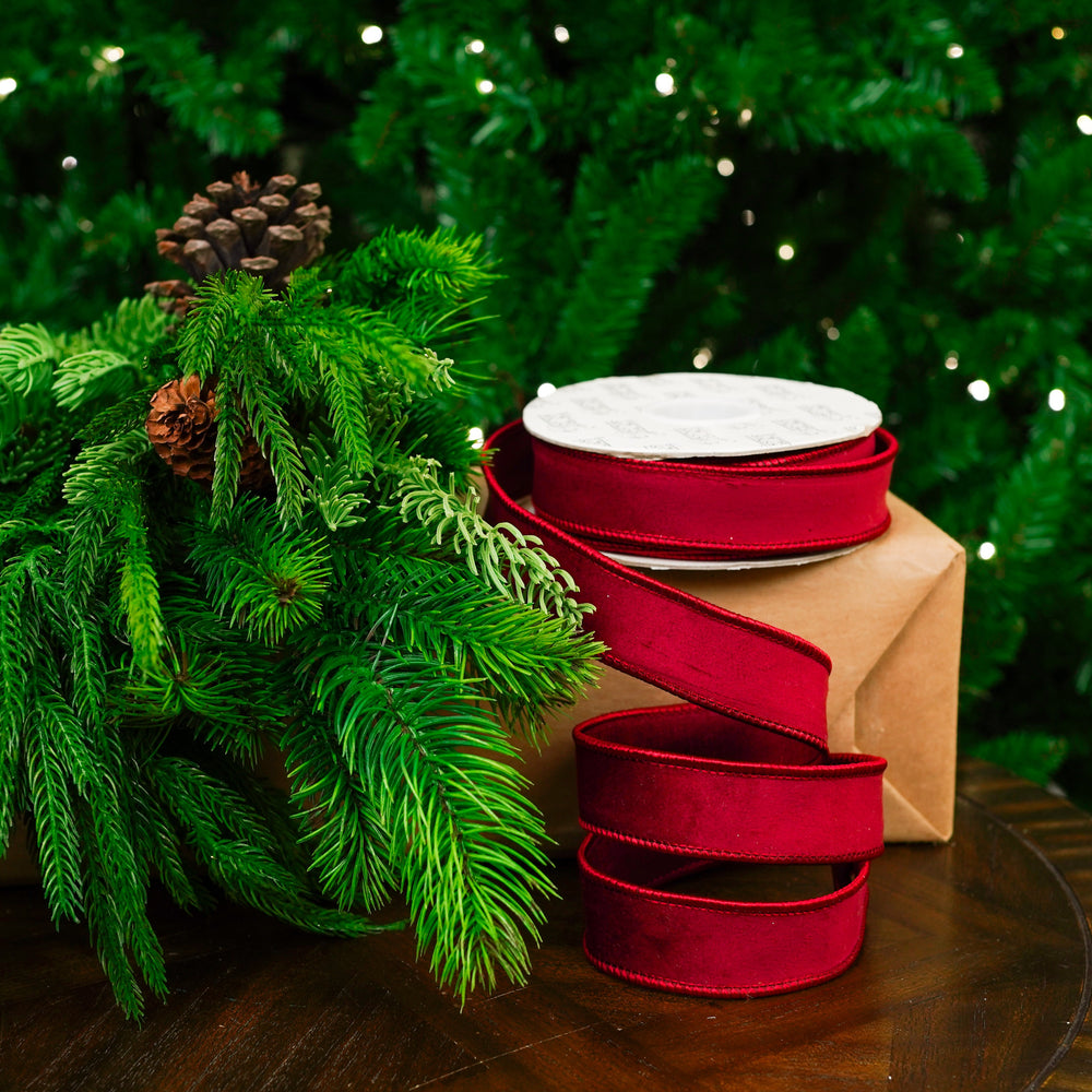 1" X 10YD Red Velvet Ribbon Set of 3