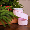 2.5" X 10YD Pink Ribbon With White Glitter