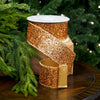 2.5" X 10YD Gold Glitter Ribbon