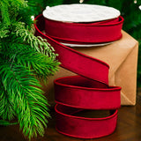 1" X 10YD Burgundy Velvet Ribbon Set Of 3