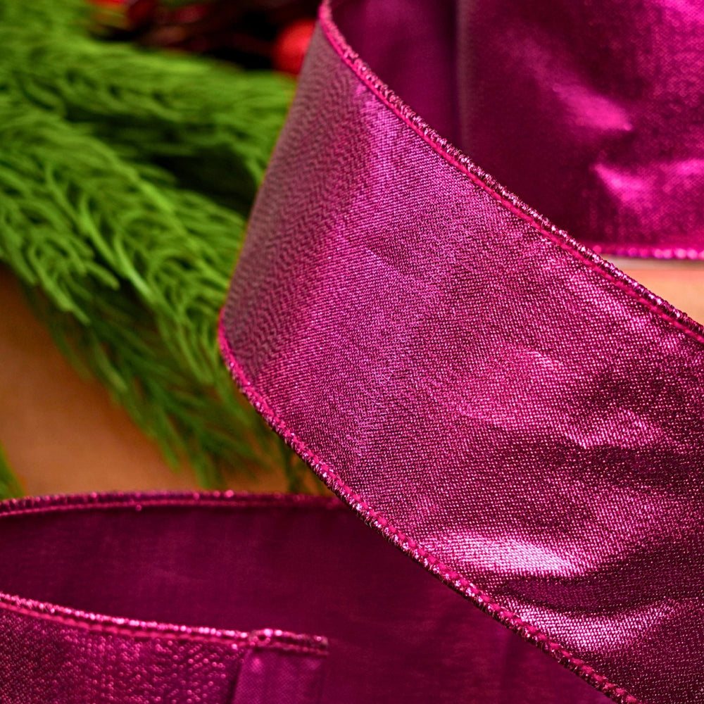 2.5" X 10YD Pink Metallic Ribbon