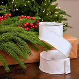 2.5" X 10YD White Velvet Ribbon