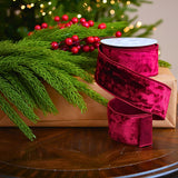 2.5" X 10YD Burgundy Velvet Ribbon