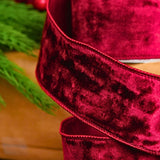 2.5" X 10YD Burgundy Velvet Ribbon