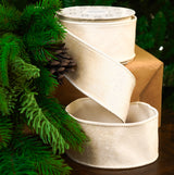 2.5" X 10YD Ivory Velvet Ribbon