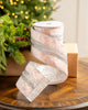 4" X 5YD Blush Pink Velvet Ribbon With Silver Jewel Center
