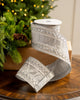 4" X 5YD Silver Ribbon With Beaded Trim
