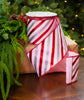 4" X 10YD Pink, Red & Silver Glitter Striped Ribbon