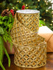 4" X 5YD Gold Beaded Jewel Trim Ribbon