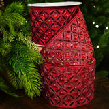 4" X 5YD Red Beaded Jewel Ribbon