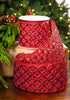 4" X 5YD Red Beaded Jewel Trim Ribbon