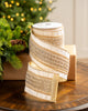 4" X 5YD Ivory White Ribbon With Beaded Pearl Center