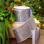 4" X 10YD Silver Glitter Ribbon