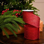 4" X 10YD Red Glitter Line Ribbon