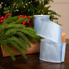4" X 10YD Blue Metallic Ribbon