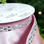 4" X 5YD Pink Velvet Ribbon With Jewel Trim