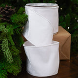 4" X 10YD White Velvet Ribbon