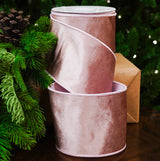 4" X 10YD Pink Velvet Ribbon