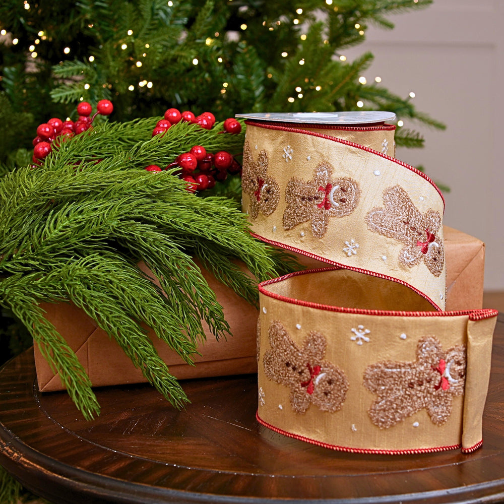 4" X 10YD Gingerbread Ribbon