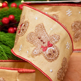 4" X 10YD Gingerbread Ribbon