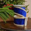 Cinta Azul Rey de 4" X 10YD con Borde Dorado