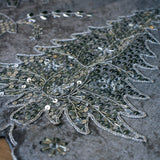 72" White Velvet Tree Skirt With Deer & Tree