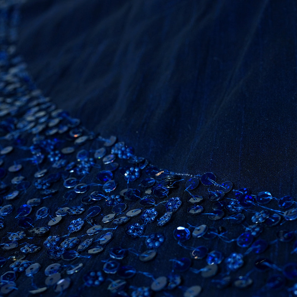 60" Navy Sequin Tree Skirt