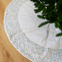 60" White Sequin Tree Skirt