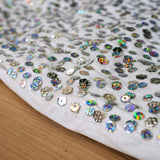60" White Sequin Tree Skirt