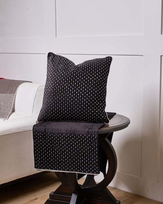 18" x 18" Black Velvet Pillow