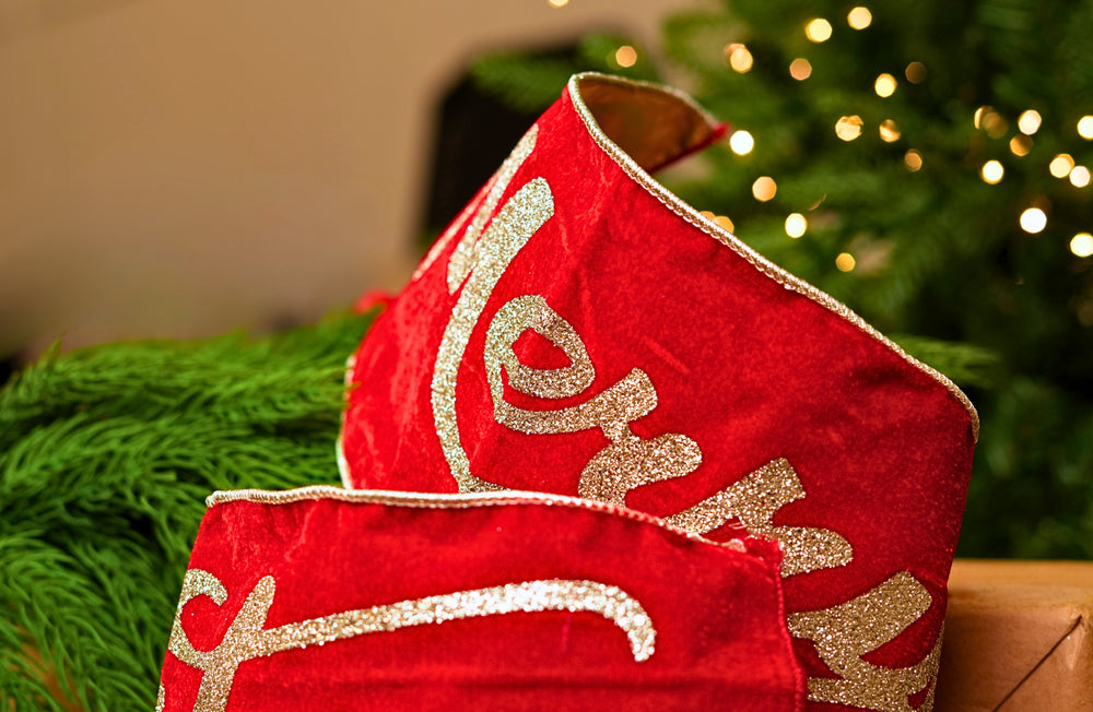 6" X 3YD Merry Christmas Ribbon Set Of 4