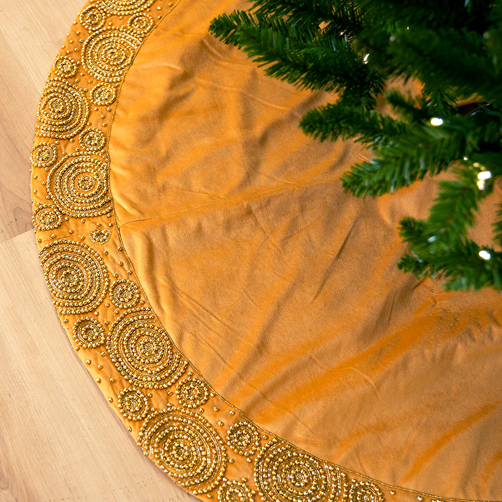 52" Gold Velvet Tree Skirt