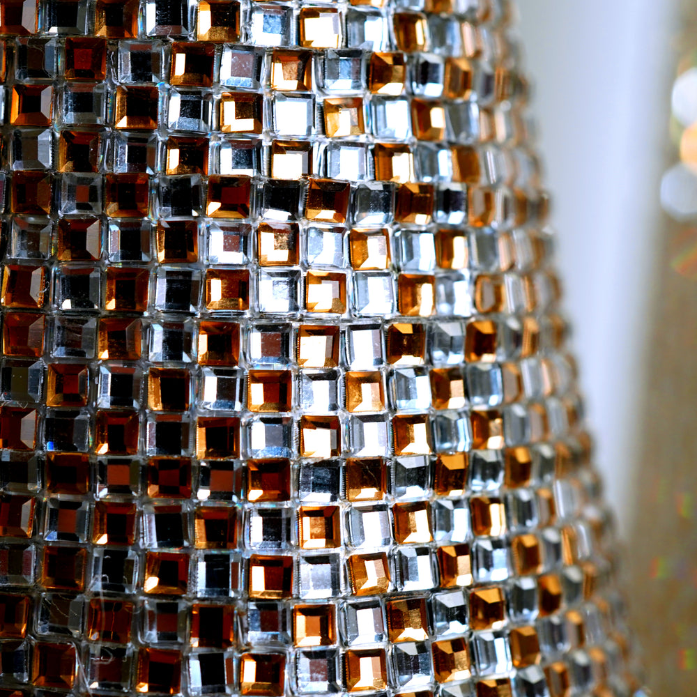 18" & 24" Gold and Silver Jeweled Cone Set Of 2