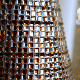 18" & 24" Gold and Silver Jeweled Cone Set Of 2