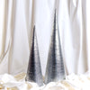 Set de 2 árboles cónicos de 45 cm y 60 cm con joyas plateadas