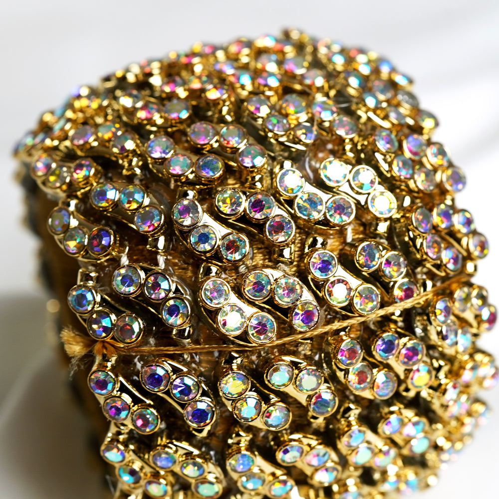 Gold Jeweled Napkin Ring Set Of 4