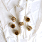Gold Jeweled Napkin Ring Set Of 4
